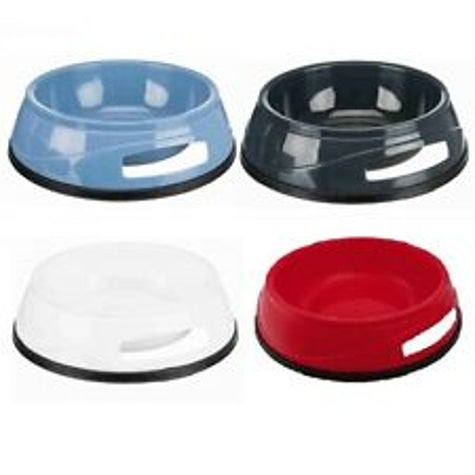 Trixie Basic Plastic Bowl with Non-Slip Base for Dogs - BLUE/1.5L