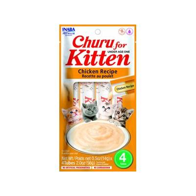[810100850333] Inaba Churu Chicken Lickable Kitten Treats - 14g x 4 Pcs