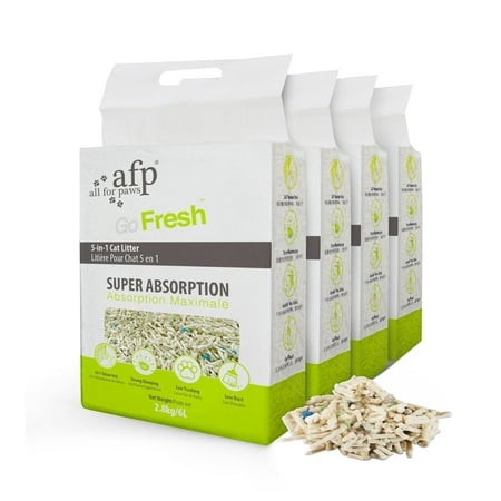 [AP2503] AFP Go Fresh Clumping Cat Litter - 5-in-1 Tofu Unscented & Flushable -  6 L