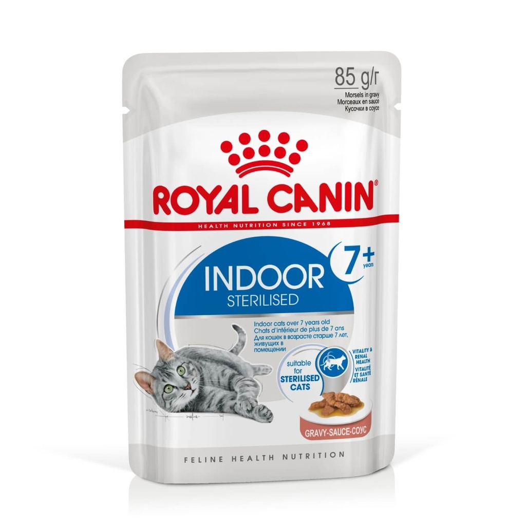 [RO288070] Royal Canin Feline Health Nutrition Indoor 7+ Gravy (Wet Food - Pouches) 1 x 85 g