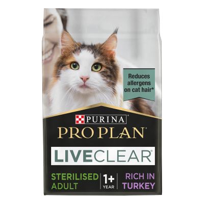 [12425109] Purina Pro Plan LiveClear Sterilised Adult, Allergen Reducing Dry Cat Food with Turkey 1.4 kg