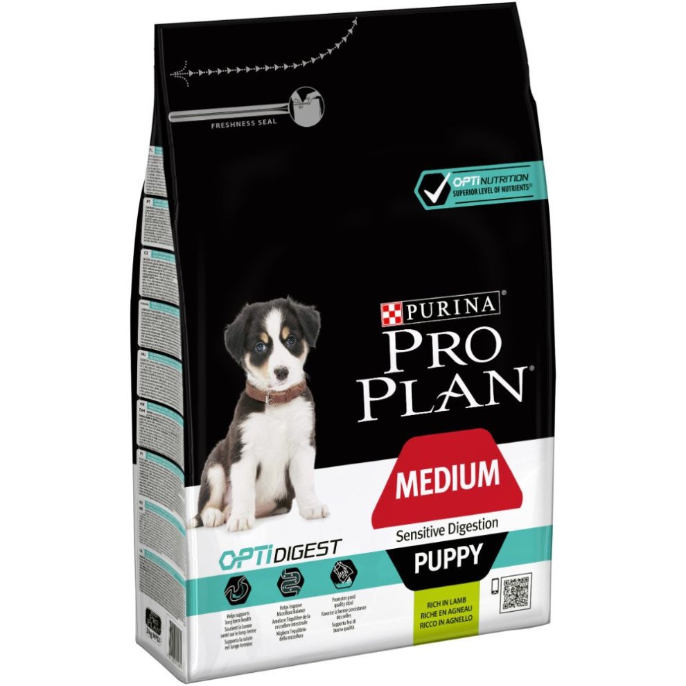 [12278099] Purina Pro Plan Medium Puppy Sensitive Digestion, Dry Dog food with Lamb, 3kg