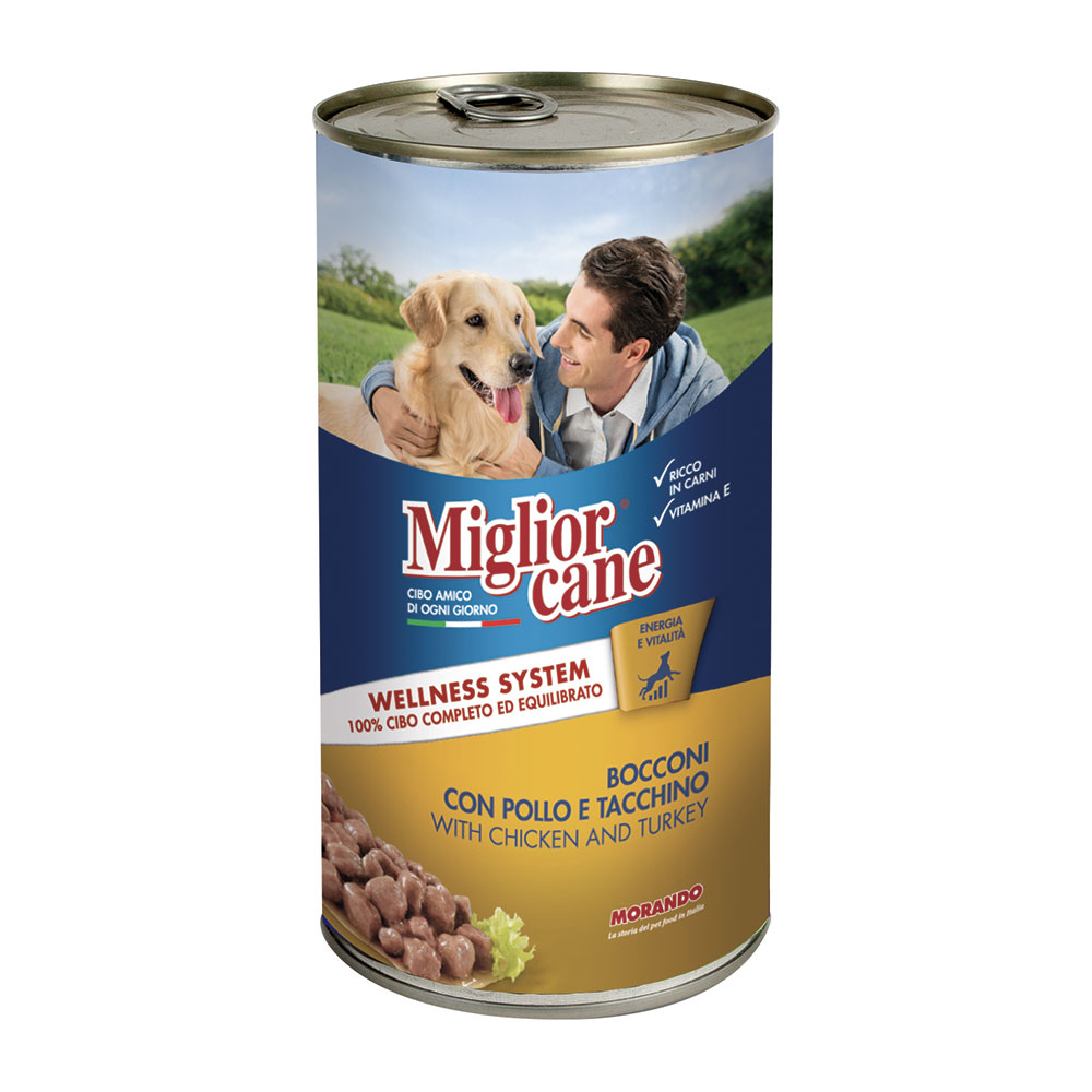 [2170470004] Miglor Cane - Canned Dog Food -  Chicken and Turkey Chunks - 1250g