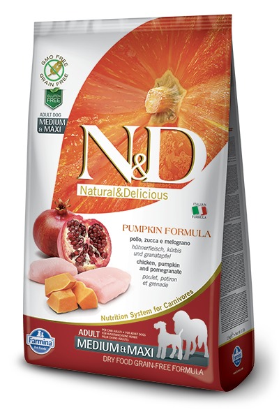 [2170220157] Farmina N&D Prime - ADULT MEDIUM & MAXI Dog - Chicken, Pumpkin & Pomegranate Recipe - 2.5kg