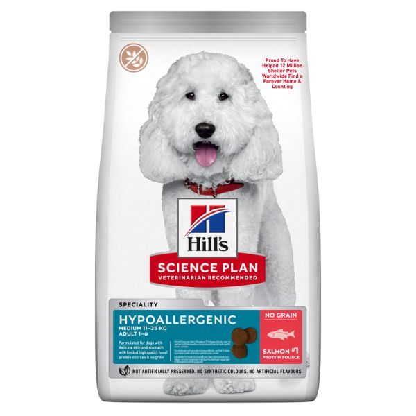 Hill’s Science Plan Hypoallergenic Medium Breed Adult Dry Dog Food with Salmon - 2.5 kg