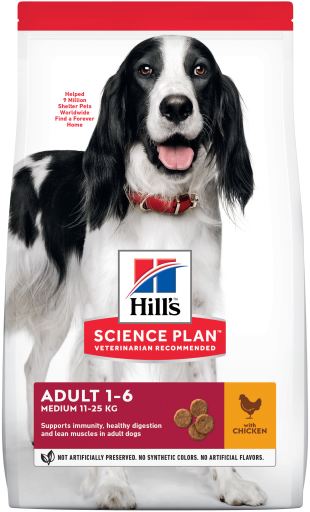 [604354] Hill's Science Plan Medium Adult Dog Food with Chicken - 14 kg