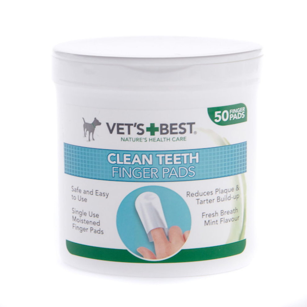 [1754] VET'S BEST Clean Teeth Finger Pads for Dogs and Cats 50pcs