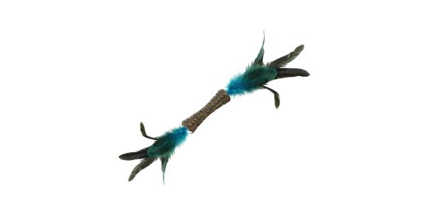 [7068] Gigwi Johnny Stick - Catnip - Double Sided Feather - Blue CGWG10112A