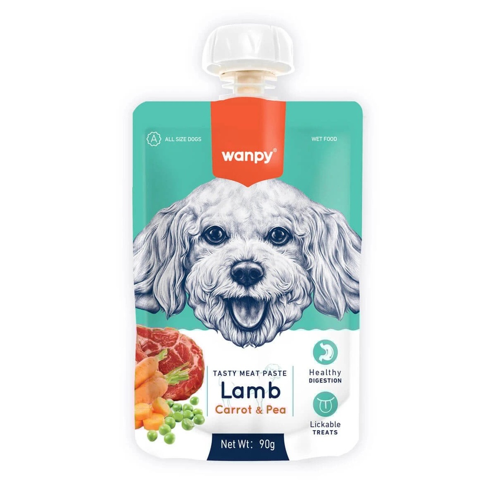 [RA-63] Wanpy Tasty Meat Paste Duck with Carrot & Pea for Dogs 90g