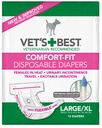 Vet's Best Comfort-Fit Disposable Diapers - Female Dog - Large/XL  (12 units)