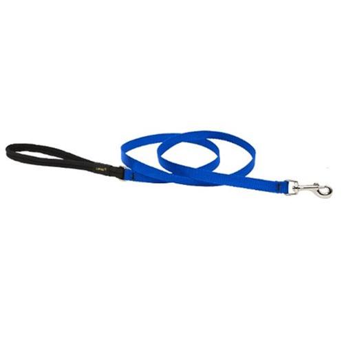Lupinepet 1/2-inch-wide - BLUE - 4' DOG LEASH with Padded Handle (122cm)